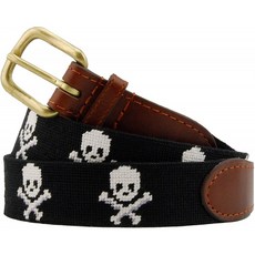 Smathers & Branson 남성용 바늘 벨트 42 Jolly Roger / Black