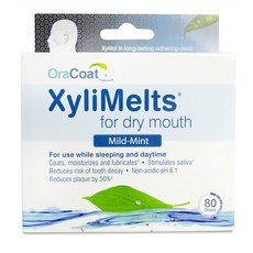 OraCoat Oracoat Xylimelts Dry Mouth 오라코트 자일리멜츠 구강건조 구취제거 마일드 민트 80정, 1개, 1g