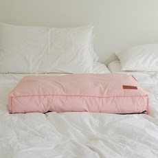 바스락 꿀잠 방수 사각 방석 쿠션 침대, 핑크