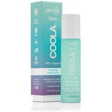 유기농 오이&amp;알로에베라로 만든 COOLA 메이크업 세팅 스프레이 스킨케어&amp;화장품 보호 브로드 스펙트럼 SPF 30 무알, 1