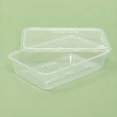 塑膠PP方形餐盒 B500, 50套