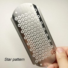 페디큐어 발 파일 캘러스 리무버 대형 Rasp 거대한 Grater Scrubber Pro 젖은 건조한 발 스테인레스 스틸, Star pattern no Hand, 1개