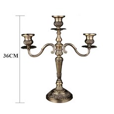 청동 Candelabra 금속 5 팔/3 팔 캔들 홀더 웨딩 장식 촛대 촛불 스탠드 테이블 중심, 03 B-3arms, 1개
