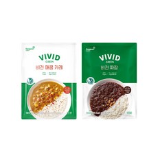비비드그린 비건 매콤카레 + 비건 짜장, 1개, 상세 설명 참조, 180g