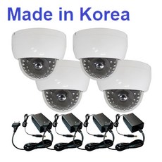 한화비전 200만화소 AHD DVR 녹화기 호환 간편연결 실내 적외선 CCTV 4세트 - 한화cctv녹화기