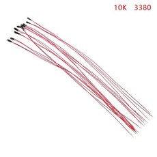 NTC 서미스터 열 저항기 MF52B 프로브 스트랩 와이어 10K 100K B3470 B3380 B3950 B3435 B 4250 온도 제어 센서 10, 10K3380, 1개