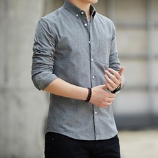 캐주얼 정장 긴팔 와이셔츠 스탠다드 핏