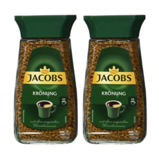 야콥스 커피 크로늉 100g 2병 인스턴트 Jacobs Kronung Instant Coffee 100 Gram 3.52 Ounce (Pack of 2), 2개