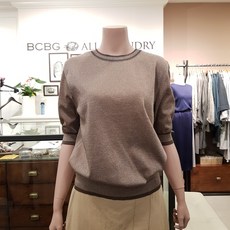 BCBG 비씨비지 니트 @@ ** 글리터 배색 KT B0B4K412 브라운