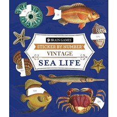 Brain Games - Sticker by Number - Vintage: Sea Life (28 Images to Sticker) [Paperback]