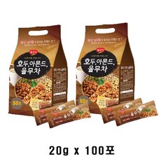 광야식품 호두 아몬드 율무차 스틱형 냉온 50포 1개, 20g, 50개입