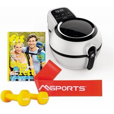 가전용품 커피머신 커피메이커 원두 부품 Tefal ActiFry Genius FZ7600 Heißluft-Fritteuse inklusive Fitness-Set, 단일옵션
