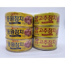 동원 참치 살코기 90gX3 + 고추 90gX3, 90g