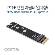 Express PCI 변환아답터 M 2 NVME KEY M PCI E 1x 스탠드 타입 일자형, 1