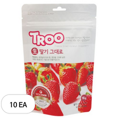 TROO 생 딸기 그대로 과일칩, 16g, 10개