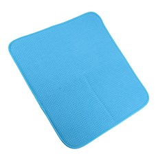 shangren 흡수성 Microfibre 건조 매트 접시 유리 서랍 주방 싱크 블랙, 40.5x45.5cm, 블루, 1개