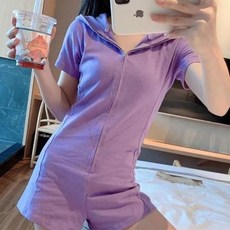 청슈트 여자바디프로필의상 레슬링복 카고 점프슈트 여자 여름복 캐주얼 얇은 패션양기망 레드