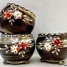 별난다육 꽃코사지 다육화분 깜찍 인테리어 화분 수제화분, 혼합 3종세트