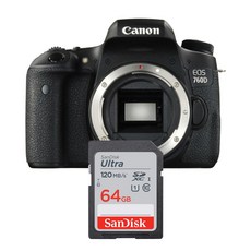 캐논 EOS 760D DSLR 카메라 메모리카드 샌디스크 울트라SD 64GB - 760d