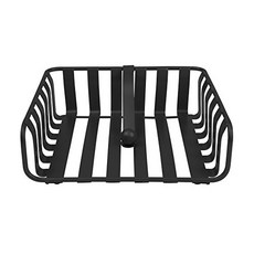 Spectrum Diversified Stripe Flat Holder with Weighted Arm Kitchen Napkin Dispenser Sturdy Steel K, 1개, Black, 1개입