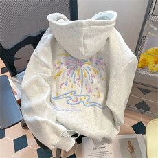 남녀공용 루즈핏 후드 맨투맨 두꺼운 기모 아메리칸 스타일 커버 니치 겨울