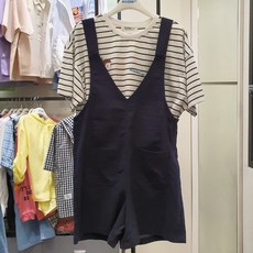 에꼴리에 송파nc 시원한 점프슈트 린넨 터치 루주핏 멜빵 바지 점프수트