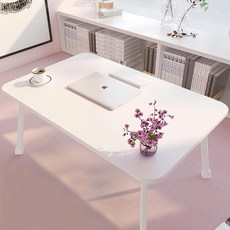 簡約素色多功能床桌, Clova White