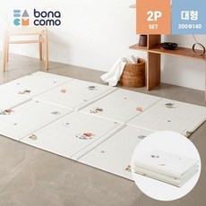 [보나코모] [2P세트] 폴더블 유아매트 피노키오의모험 대형 200x140x1.5, 상세 설명 참조
