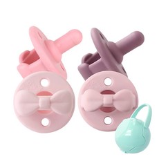 [잇지릿지] 휴대용케이스 증정-공갈젖꼭지2P 2개세트, 핑크 세트, 오키드라일락 세트