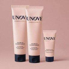 UNOVE 볼륨 업 컬링 에센스 147mlx2 + 히팅 가드 노워시 트리트먼트 40ml, FREE