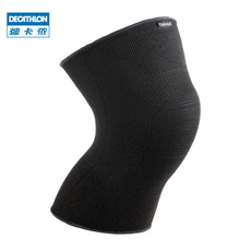 [해외]Decathlon 무릎 패드 스포츠 점프 로프 등반 농구 러닝 피트니스 배드민턴, S, 뉴 블랙