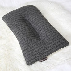 달콤베이비 피그먼트 워싱 줄누빔 매쉬 토들러베개 아동베개, 04.차콜, 1개