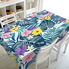 열대 야자수 잎 식탁보 홈 주방 웨딩 홀리데이 파티 직사각형 커피 테이블 비치 타월, 40x70cm15x27inch, 5, 1개