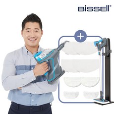 비쎌 슬림 스팀청소기 ULTRA 패키지_2 (걸레8P거치대 구성), BA-BS2233S, 그레이블루