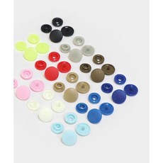 패션스타트 12.5mm 무광 나일론 플라스틱 티단추 똑딱이 스냅단추 고나 11컬러 방수 비옷 홈패션, 1세트, 07 블루