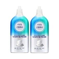 자연퐁 스팀워시 식기세척기 전용 액체세제 1L 2개