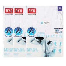 BYC 남성용 에어로쉬 스포츠 반팔런닝 1118 5매세트