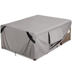 KylinLucky Outdoor Furniture Set Covers Waterproof 44 x 24 inch Weatherproof Coffee Table Cover Heav, 88L x 62W x 28H, 회색