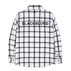 블랙블론드 BBD Classic Logo Plaid Tweed Shirt White