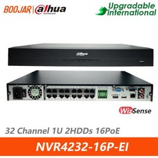 자 3 카메라에 1U 연결 네트워크 제 16PoE 2HDD 오리지널 녹음기 Dahua 네트워크 32CH NVR423216PEI WizSense 비디오, 10) 4T - 영국 플러그 - nvr32ch