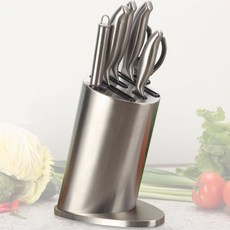 퍼스트드로우 스테인리스 6블럭 가위 칼갈이 중식도 식칼 칼꽂이 칼보관함/꽂이
