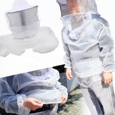 양봉보호복 벌초 농작업 상하의 통기성 안전한 그물망 모자, 1개, 상세페이지 참조