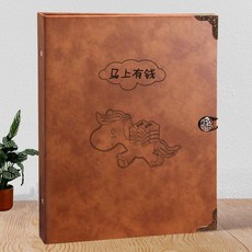 화폐 수집 앨범 지폐 동전 보관 케이스 기념 컬렉션 대용량 고급 돈 주화 취미, 1.동전수집북-안쪽40장+30틀동전안쪽5장