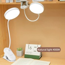 모니터조명 공부스탠드 와이드스탠드 LED 라이트바 책상조명 USB 충전식 책상 램프 클립 포함 독서용 야간 조명 터치 3 가지 모드 보호 디밍, 2.Rechargeable