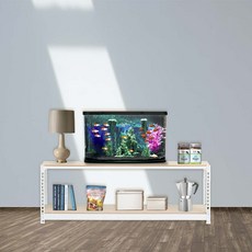 축양장 어항다이 선반 2단 800 x 300 x 330, 블랙, 1개