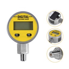 압력계 압력 측정 게이지 디지털 디스플레이 유압 수압 테스트 미터 3V 250BAR,