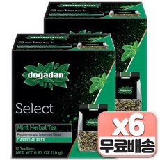 Dogadan 셀렉트 민트 허벌 티(10 pack) Select Mint Herbal Tea(10pack), 12개, 18g