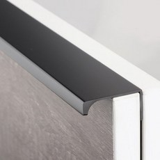 서랍장손잡이 가구손잡이1구 WV 블랙 히든 패드 캐비닛 서랍 브러시다운 골드 핸들 1200mm 곡선 스트레이트 가구 하드웨어 옷장 숨겨진 9003, [01] Black, [15] Length 1200mm x 2