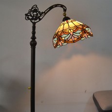 북유럽 엔틱 스테인드 복고풍 모자이크 글라스 거실 침실 장 스탠드 조명 인테리어, B. 30cm 잠금 장치 + 따뜻한 LED 광원 포함