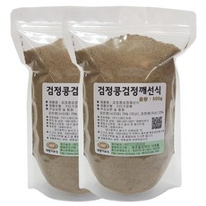  대명이유식 국산 검정콩검정깨선식 1000g 서리태 검은콩 속청 검은깨 선식 콩물, 500g, 2개 